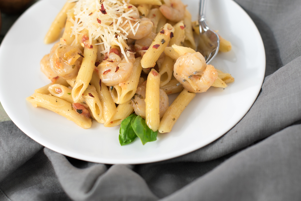 spicy-shrimp-with-penne-pasta-and-herbed-cream-sauce-curiously-culinary